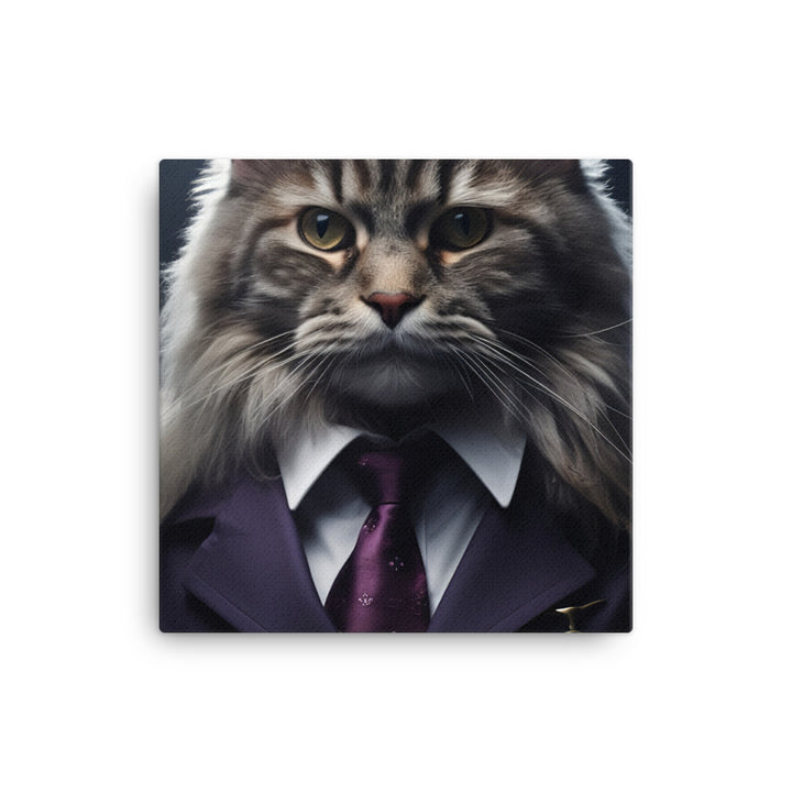 Maine Coon Transit Operator Canvas - PosterfyAI.com