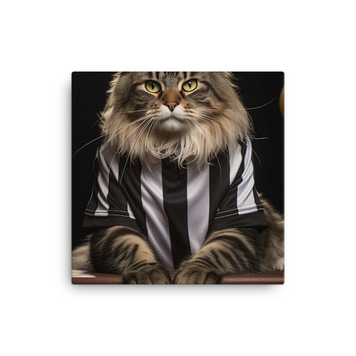 Maine Coon Referee Canvas - PosterfyAI.com