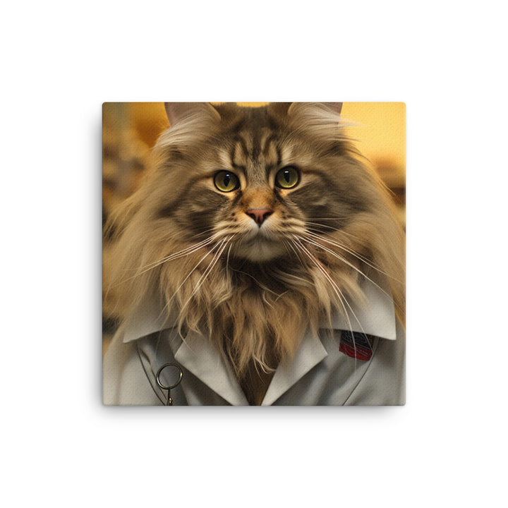 Maine Coon Pharmacist Canvas - PosterfyAI.com