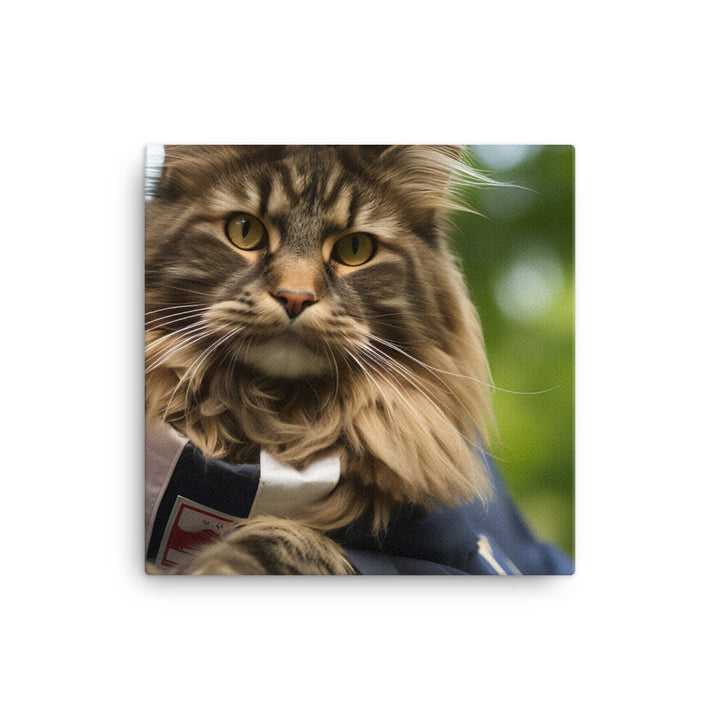 Maine Coon Mail Carrier Canvas - PosterfyAI.com