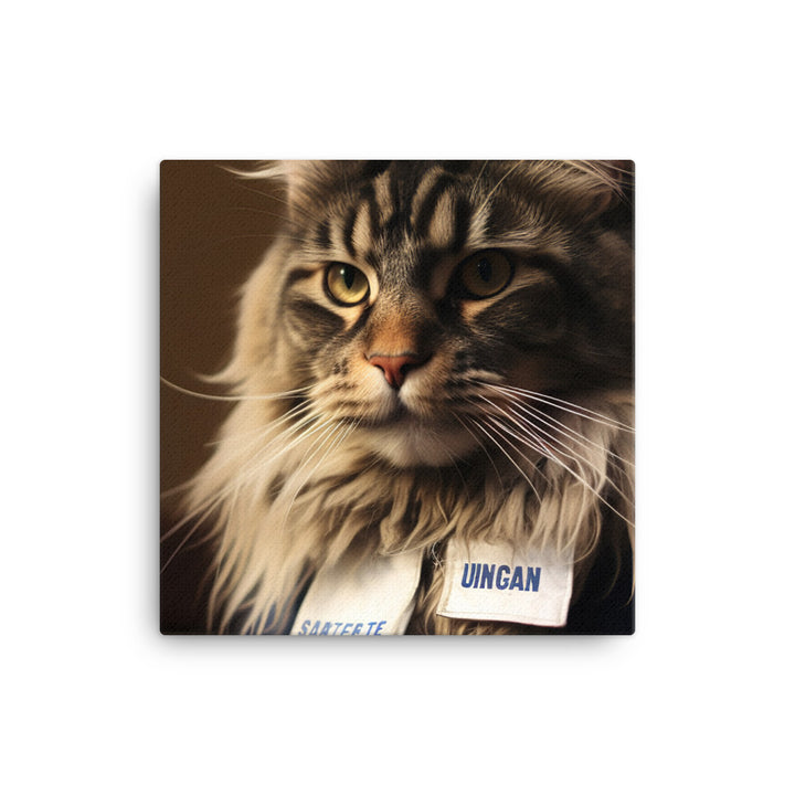 Maine Coon Mail Carrier Canvas - PosterfyAI.com