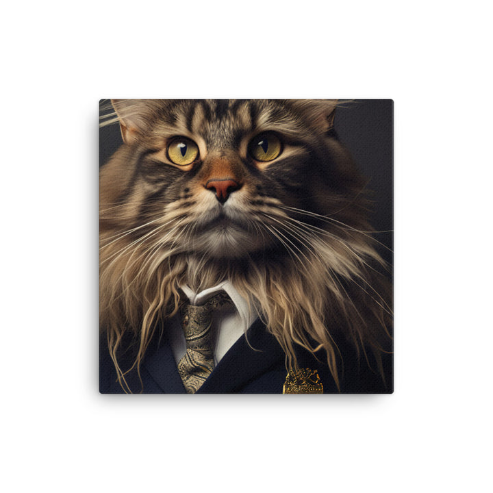 Maine Coon Cabin Crew Canvas - PosterfyAI.com