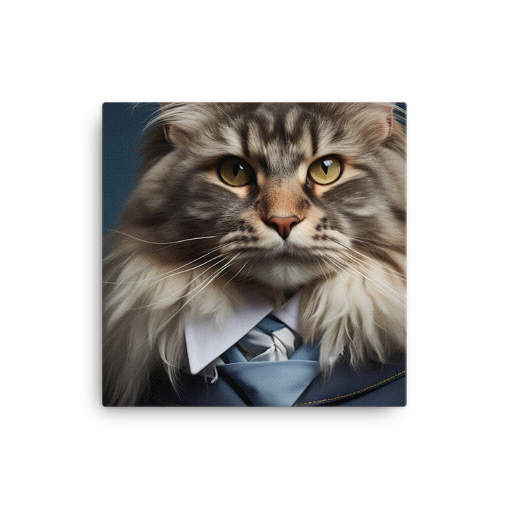 Maine Coon Cabin Crew Canvas - PosterfyAI.com