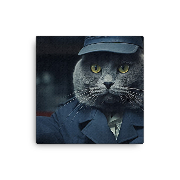 Russian Blue Transit Operator Canvas - PosterfyAI.com