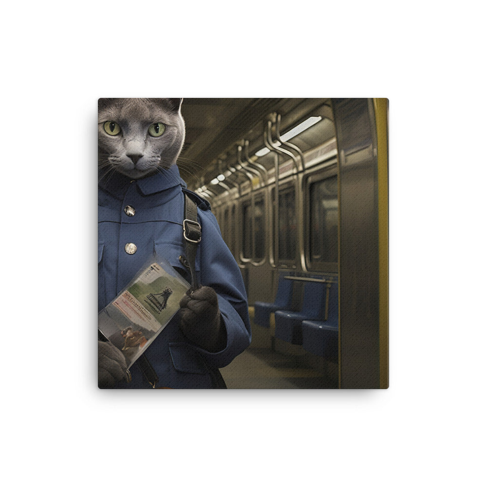 Russian Blue Transit Operator Canvas - PosterfyAI.com