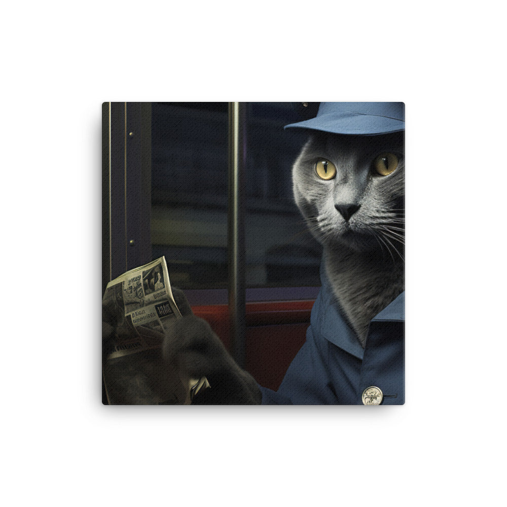 Russian Blue Transit Operator Canvas - PosterfyAI.com