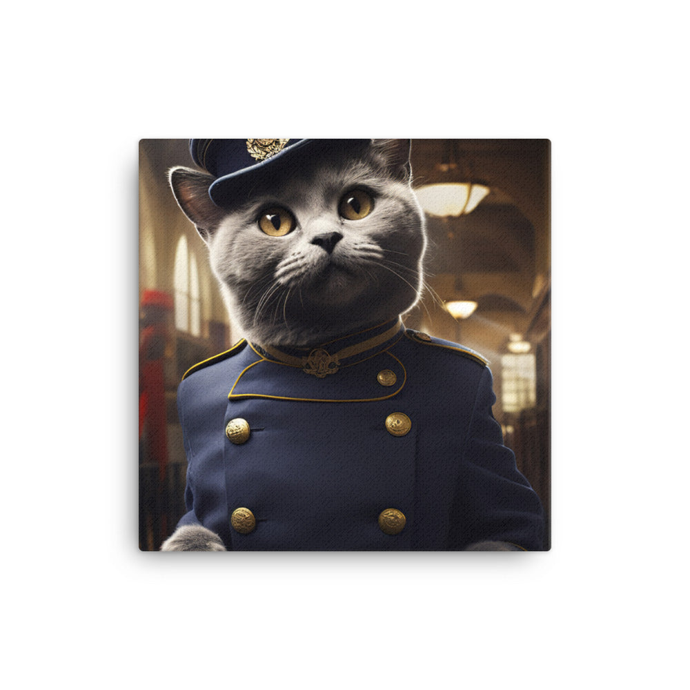 Russian Blue Transit Operator Canvas - PosterfyAI.com