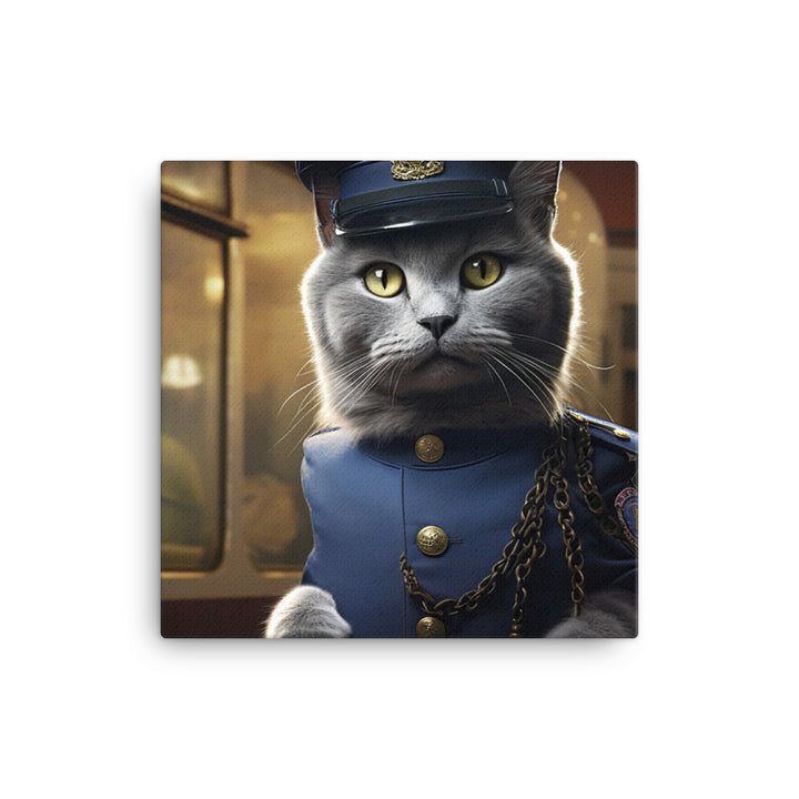 Russian Blue Transit Operator Canvas - PosterfyAI.com