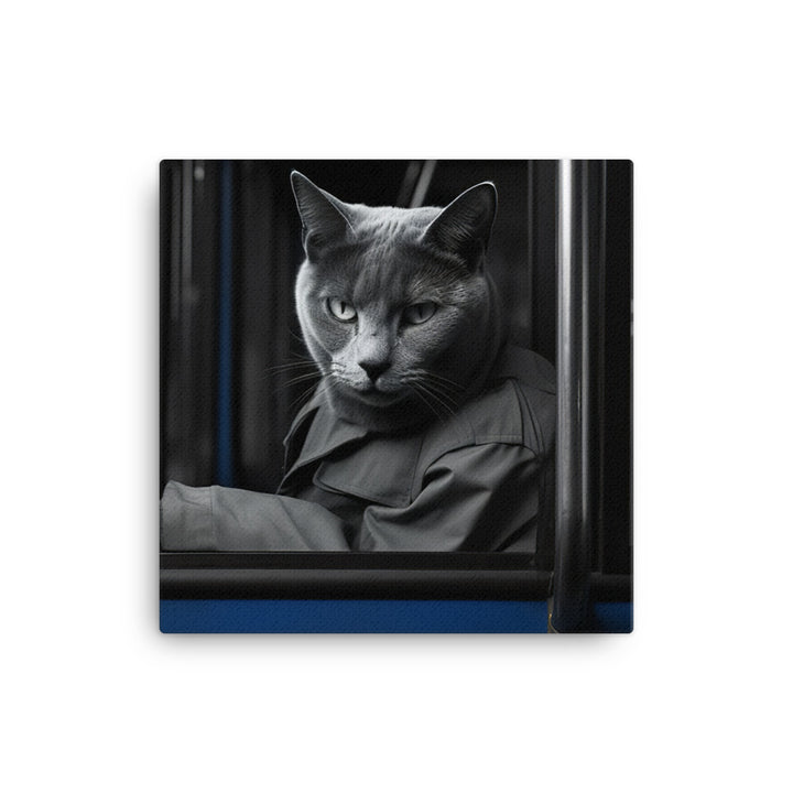 Russian Blue Transit Operator Canvas - PosterfyAI.com