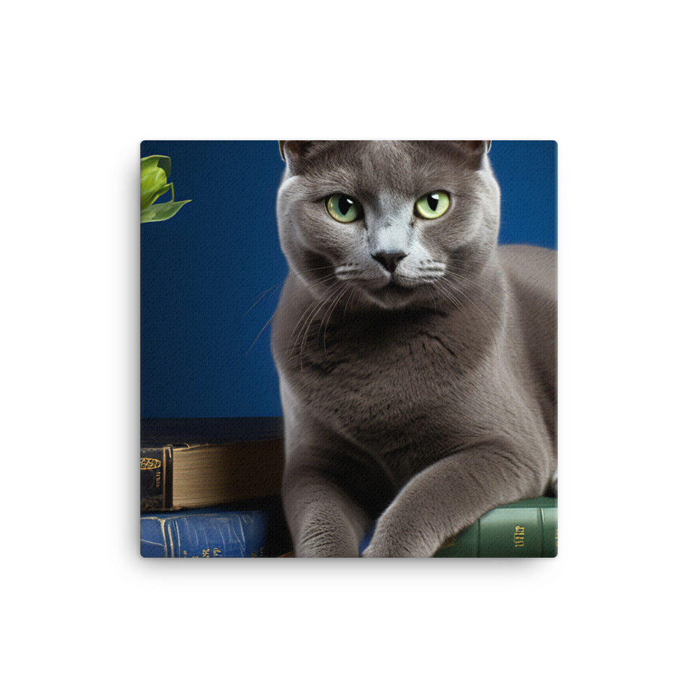 Russian Blue Student Canvas - PosterfyAI.com