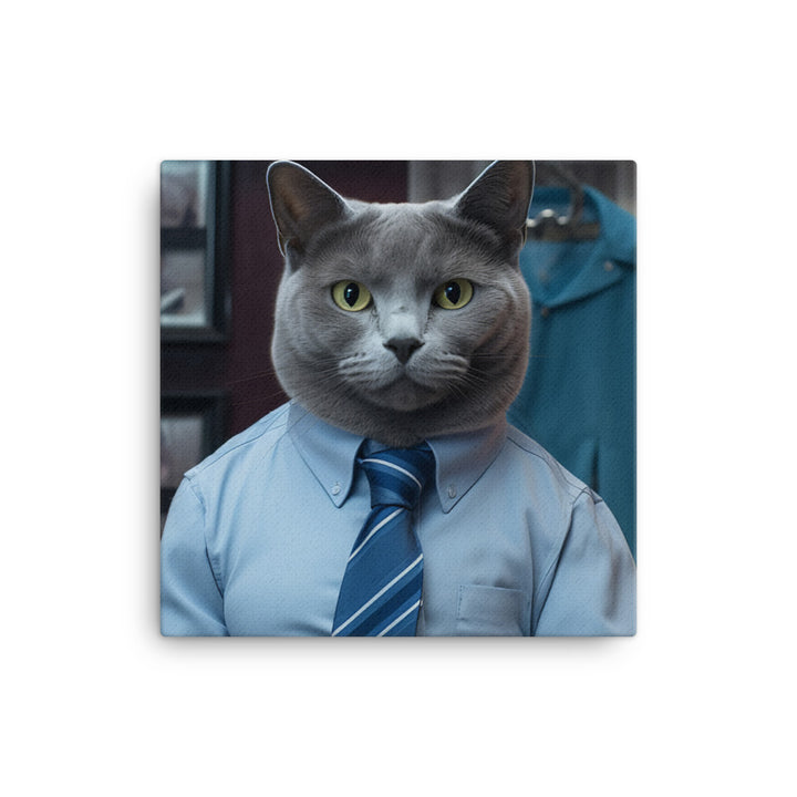 Russian Blue Sales Consultant Canvas - PosterfyAI.com