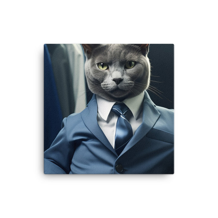 Russian Blue Sales Consultant Canvas - PosterfyAI.com