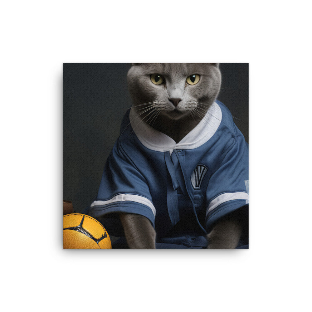 Russian Blue Referee Canvas - PosterfyAI.com