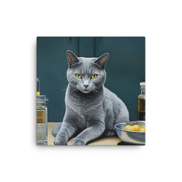 Russian Blue Pharmacist Canvas - PosterfyAI.com