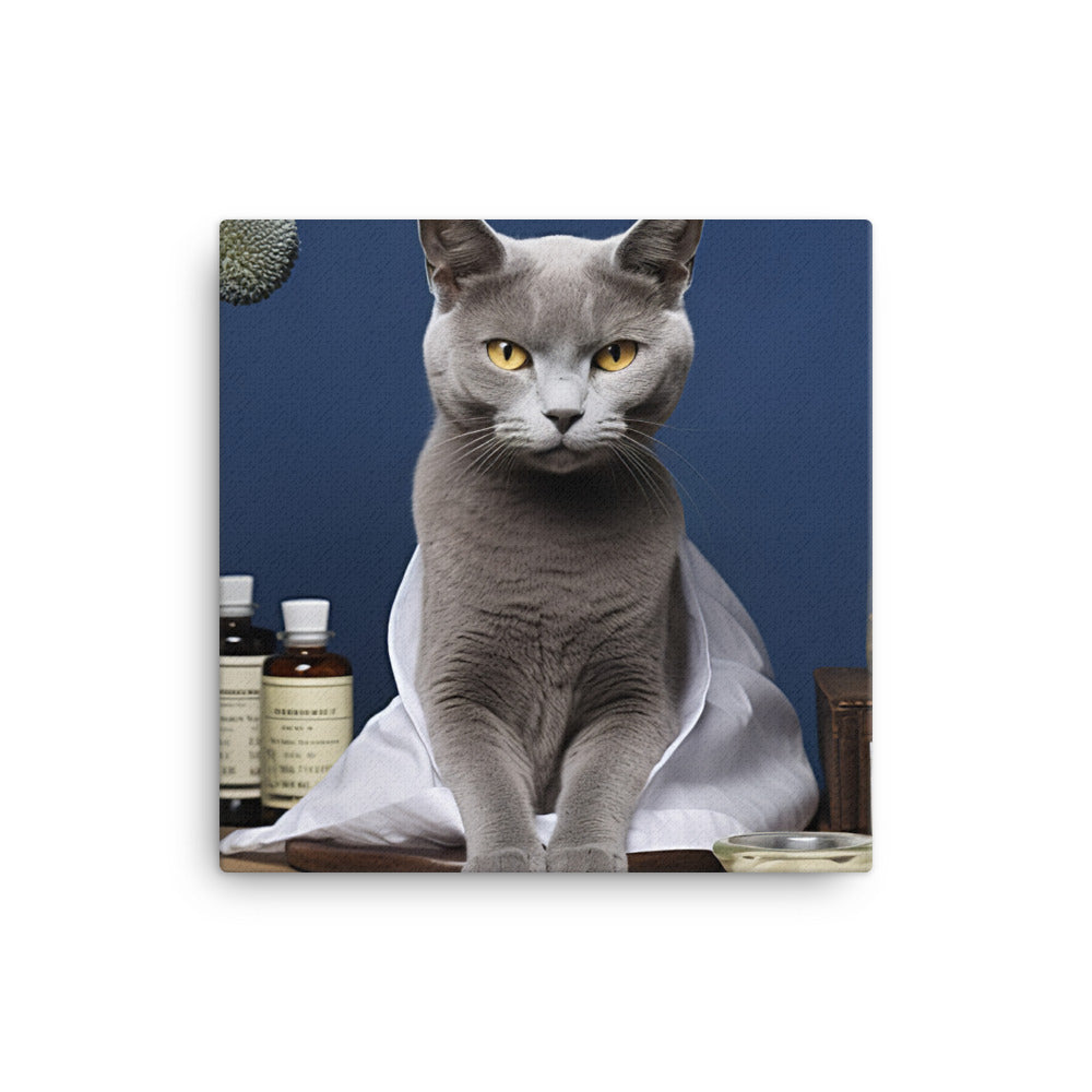 Russian Blue Pharmacist Canvas - PosterfyAI.com