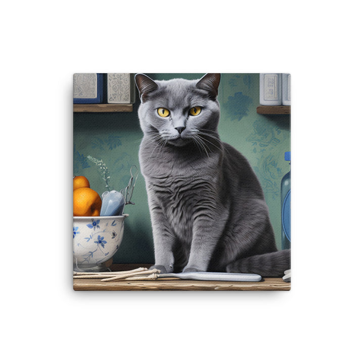 Russian Blue Pharmacist Canvas - PosterfyAI.com