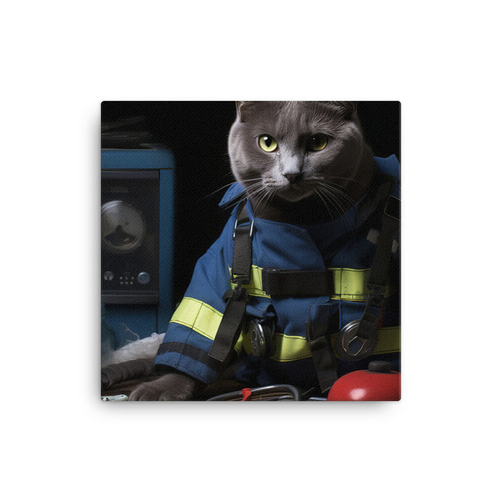 Russian Blue Paramedic Canvas - PosterfyAI.com