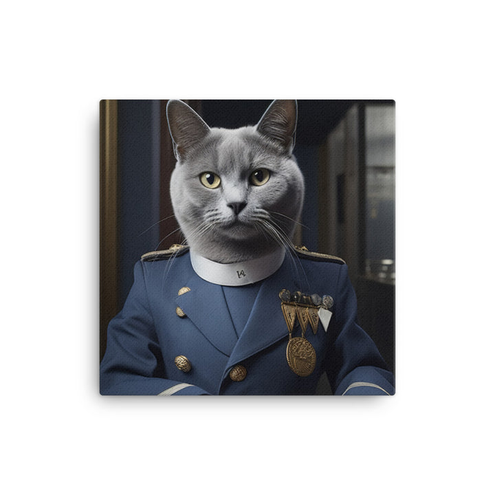 Russian Blue Hotel Staff Canvas - PosterfyAI.com