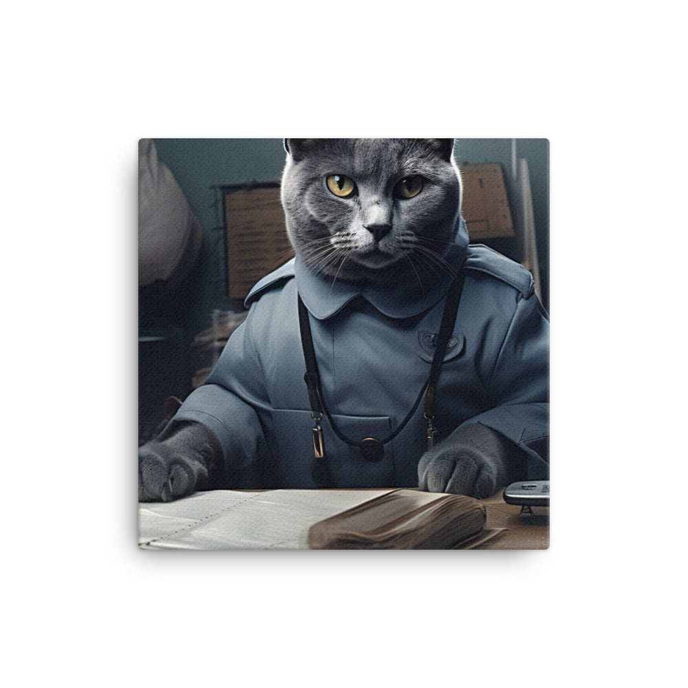 Russian Blue Doctor Canvas - PosterfyAI.com
