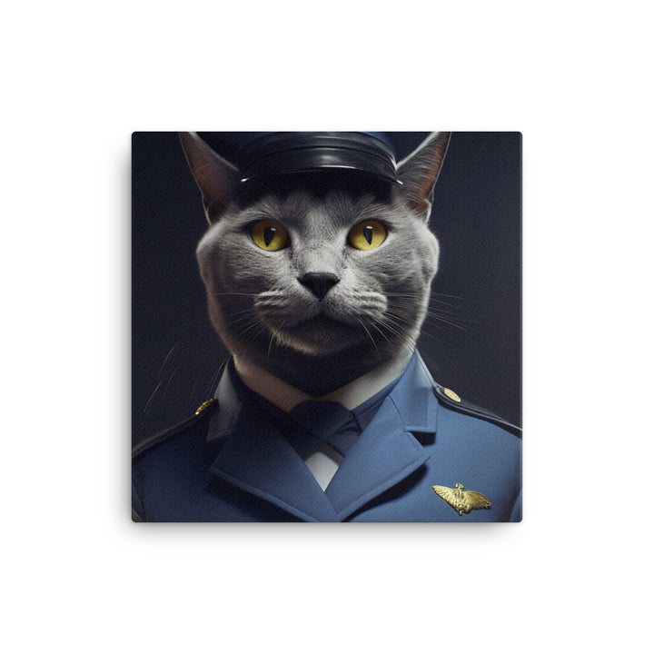 Russian Blue Cabin Crew Canvas - PosterfyAI.com