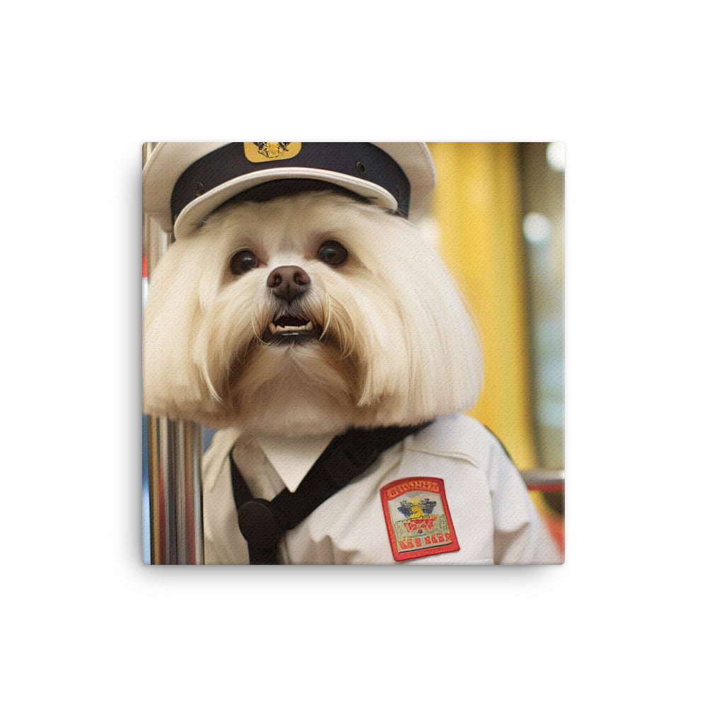 Lhasa Apso Transit Operator Canvas - PosterfyAI.com