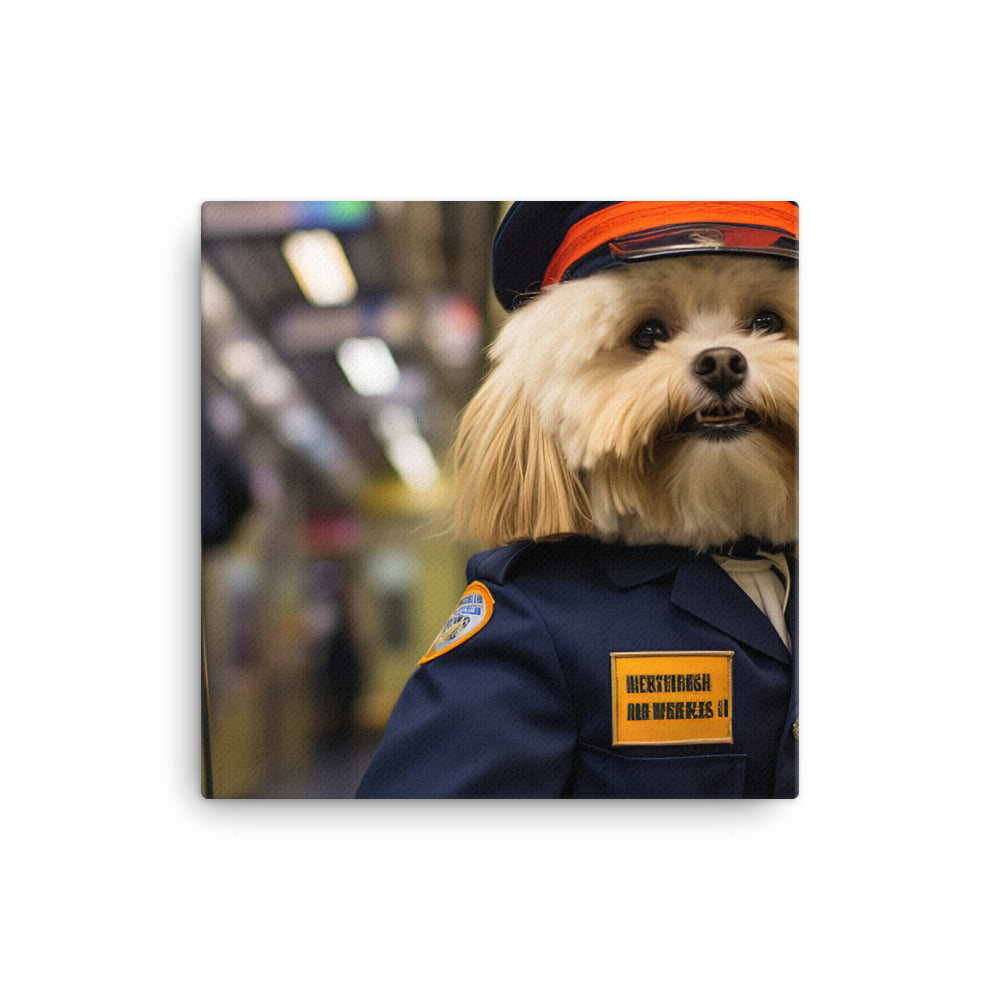 Lhasa Apso Transit Operator Canvas - PosterfyAI.com