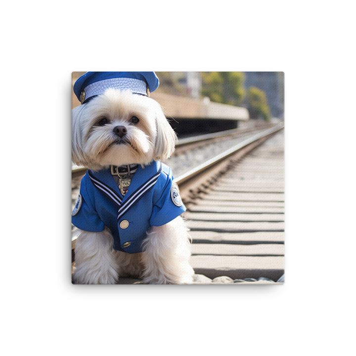 Lhasa Apso Transit Operator Canvas - PosterfyAI.com