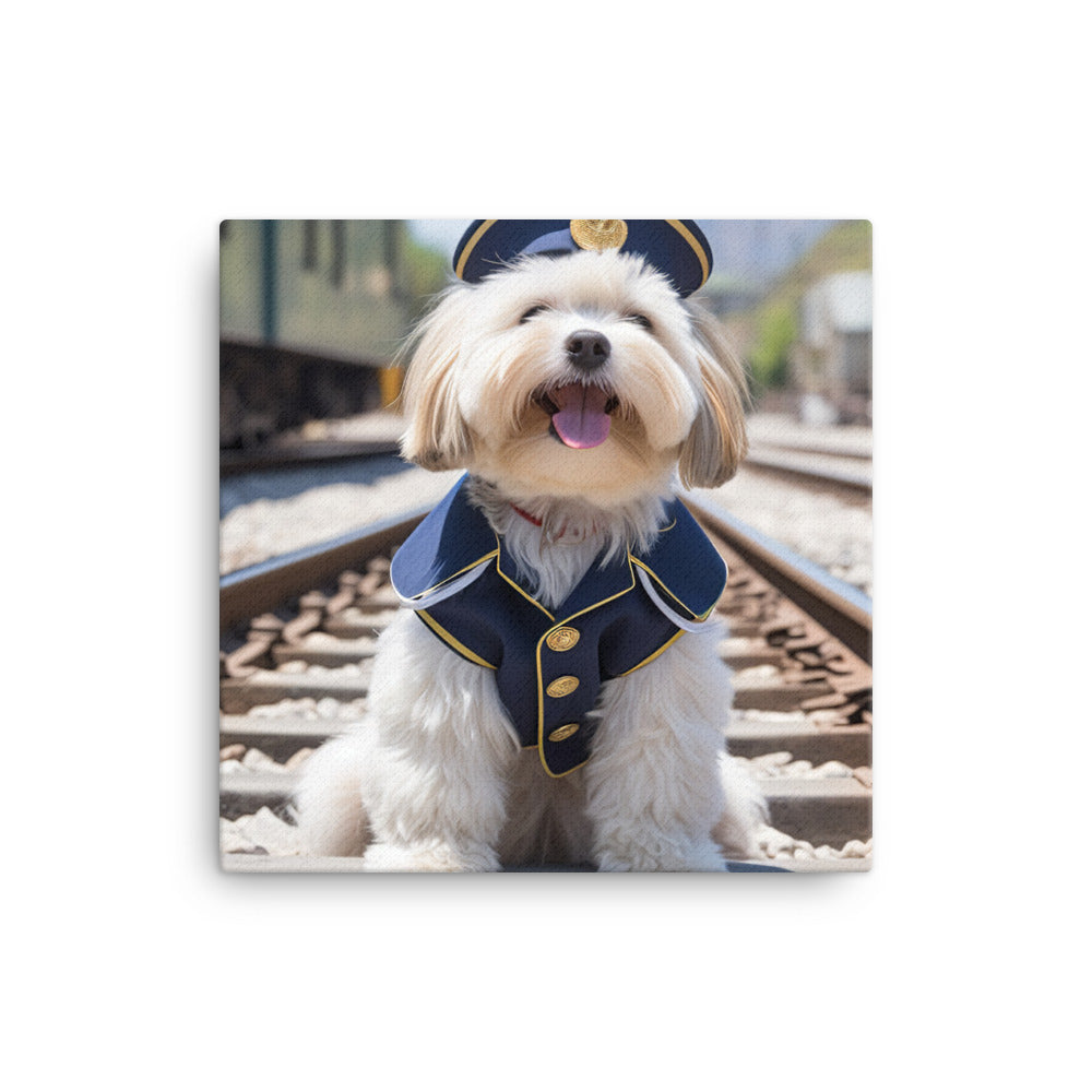 Lhasa Apso Transit Operator Canvas - PosterfyAI.com