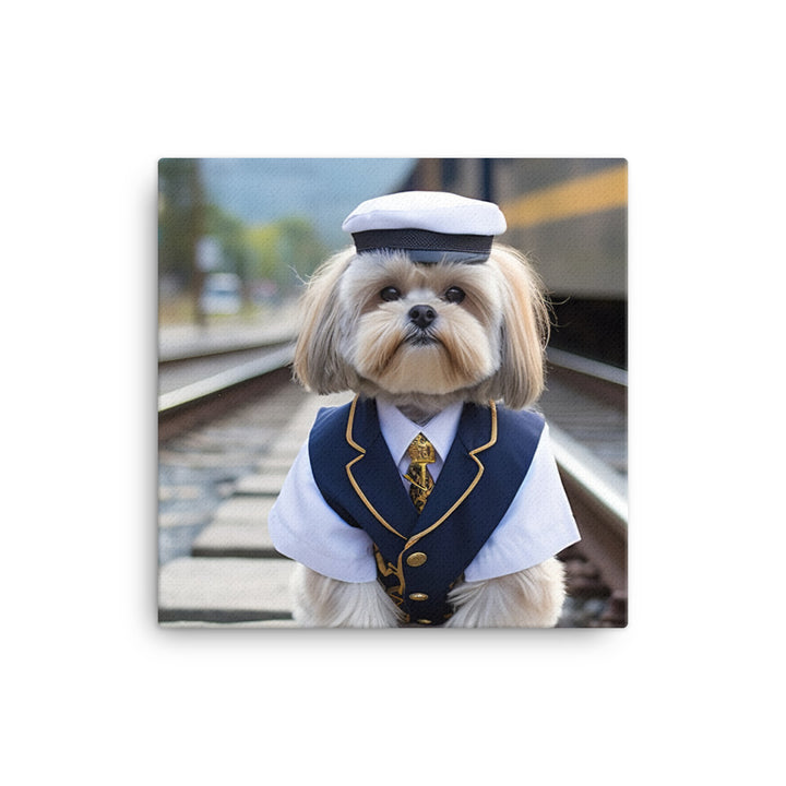 Lhasa Apso Transit Operator Canvas - PosterfyAI.com