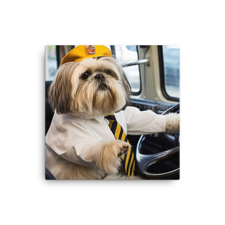 Lhasa Apso Transit Operator Canvas - PosterfyAI.com