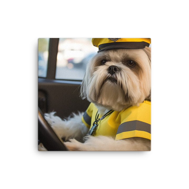 Lhasa Apso Transit Operator Canvas - PosterfyAI.com