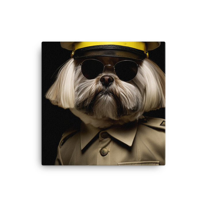 Lhasa Apso Security Officer Canvas - PosterfyAI.com