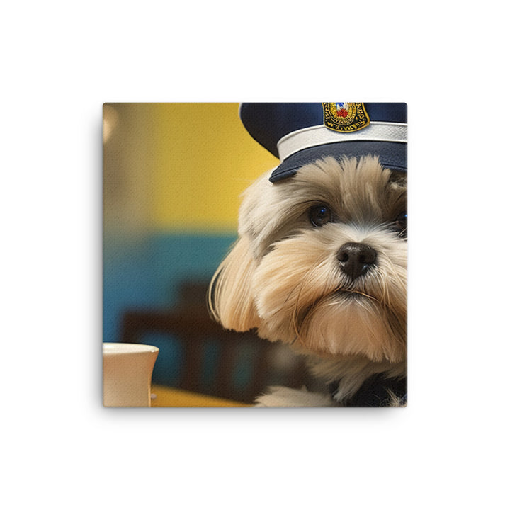 Lhasa Apso Security Officer Canvas - PosterfyAI.com