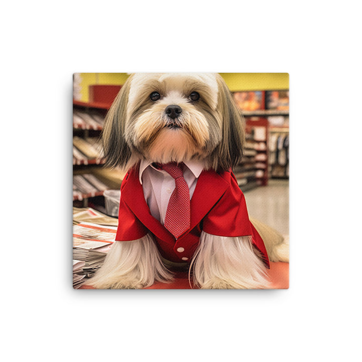 Lhasa Apso Sales Consultant Canvas - PosterfyAI.com