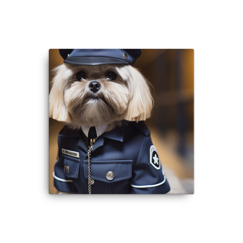 Lhasa Apso Prison Officer Canvas - PosterfyAI.com