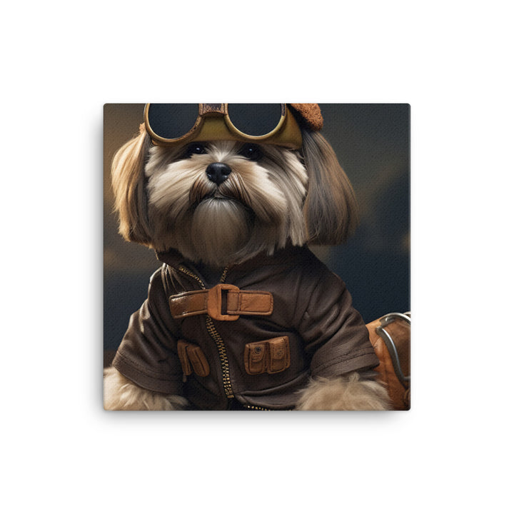 Lhasa Apso Pilot Canvas - PosterfyAI.com