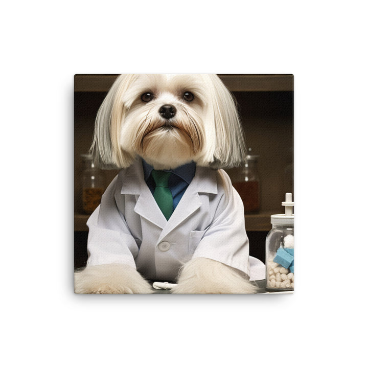 Lhasa Apso Pharmacist Canvas - PosterfyAI.com