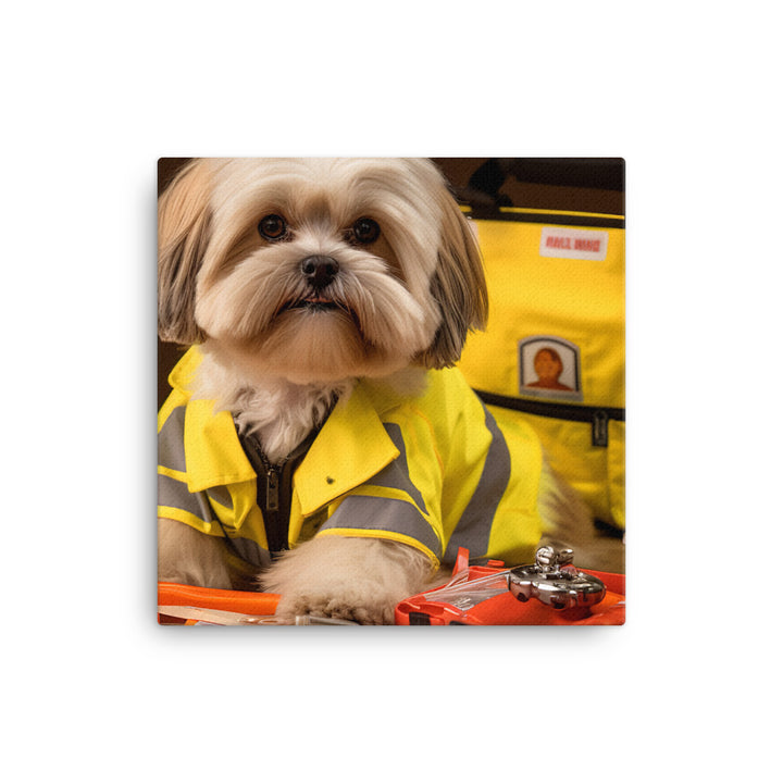 Lhasa Apso Paramedic Canvas - PosterfyAI.com