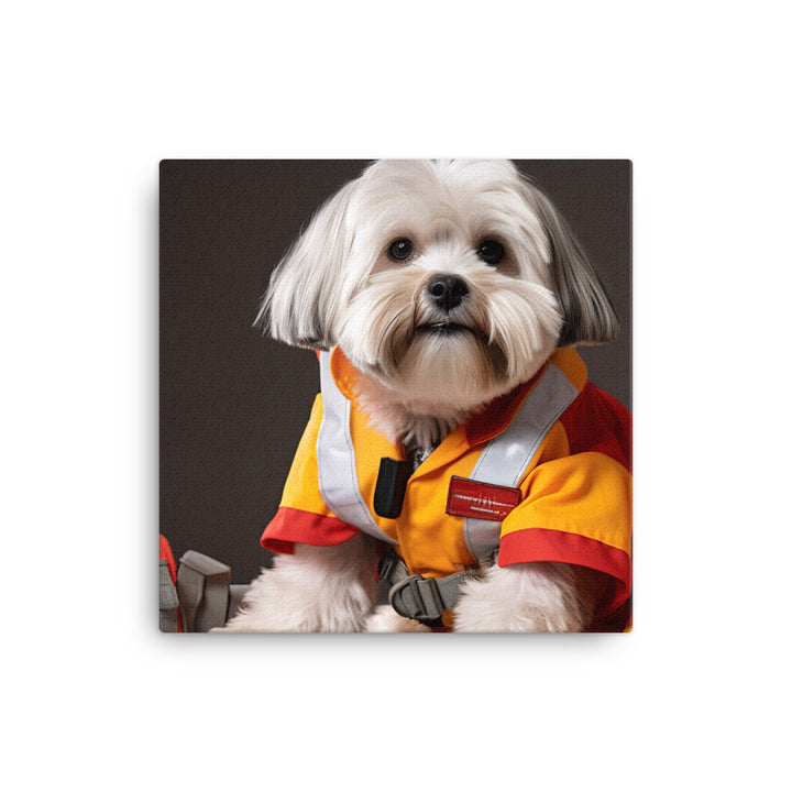 Lhasa Apso Paramedic Canvas - PosterfyAI.com