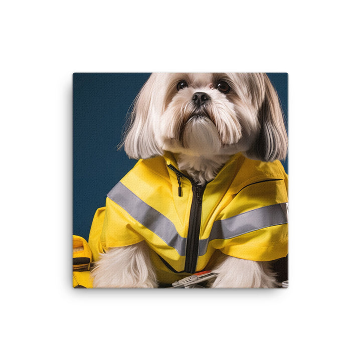 Lhasa Apso Paramedic Canvas - PosterfyAI.com