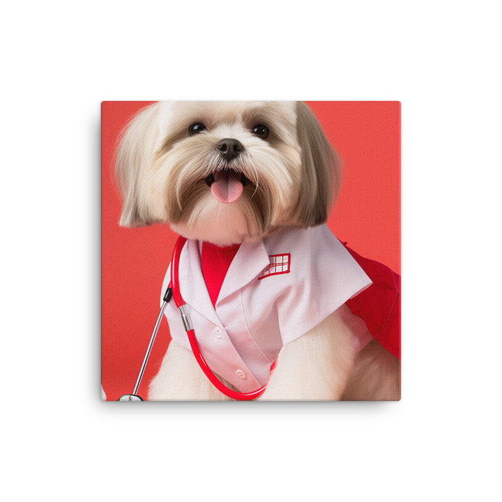 Lhasa Apso Nurse Canvas - PosterfyAI.com