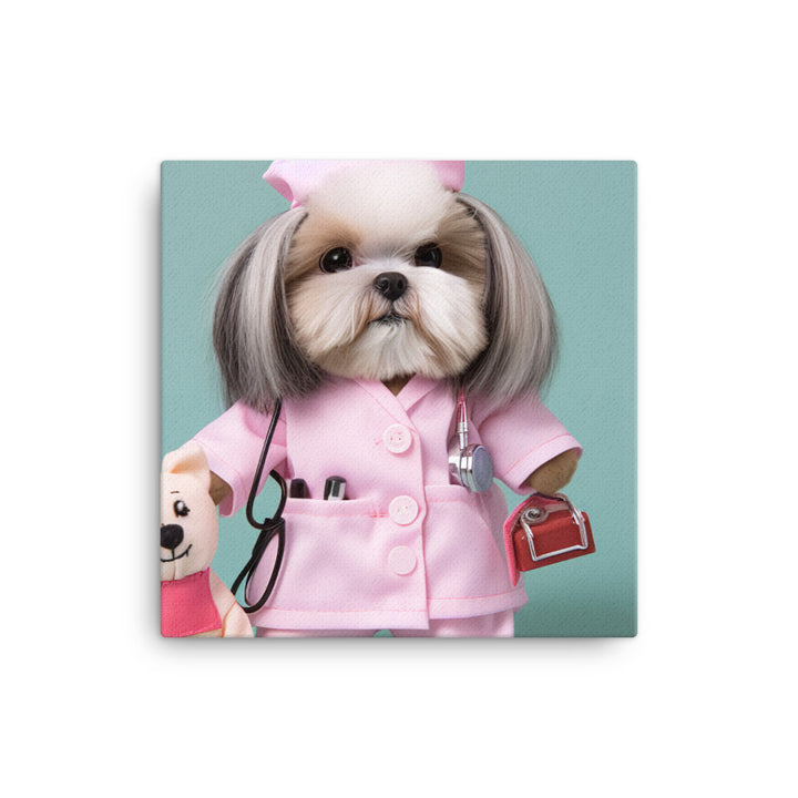 Lhasa Apso Nurse Canvas - PosterfyAI.com