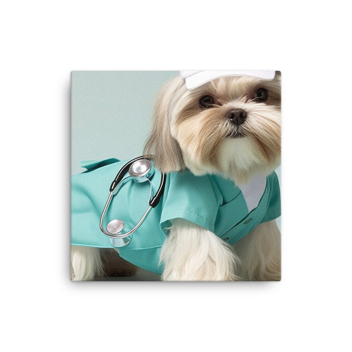 Lhasa Apso Nurse Canvas - PosterfyAI.com