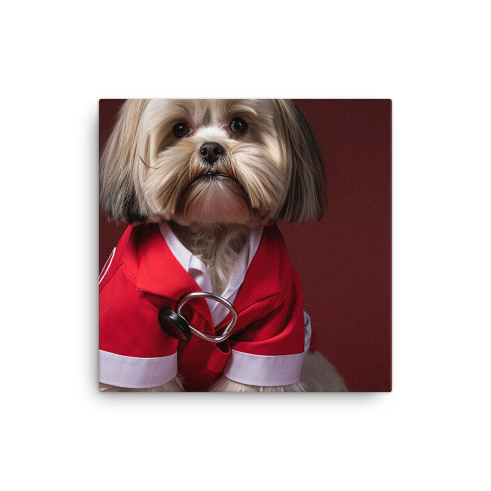 Lhasa Apso Nurse Canvas - PosterfyAI.com