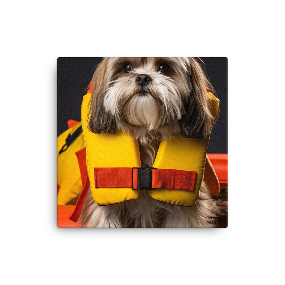 Lhasa Apso Lifeguard Canvas - PosterfyAI.com