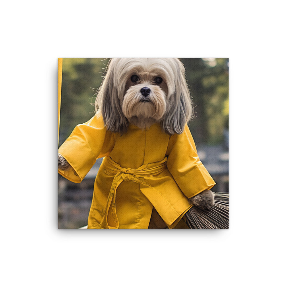 Lhasa Apso Janitor Canvas - PosterfyAI.com