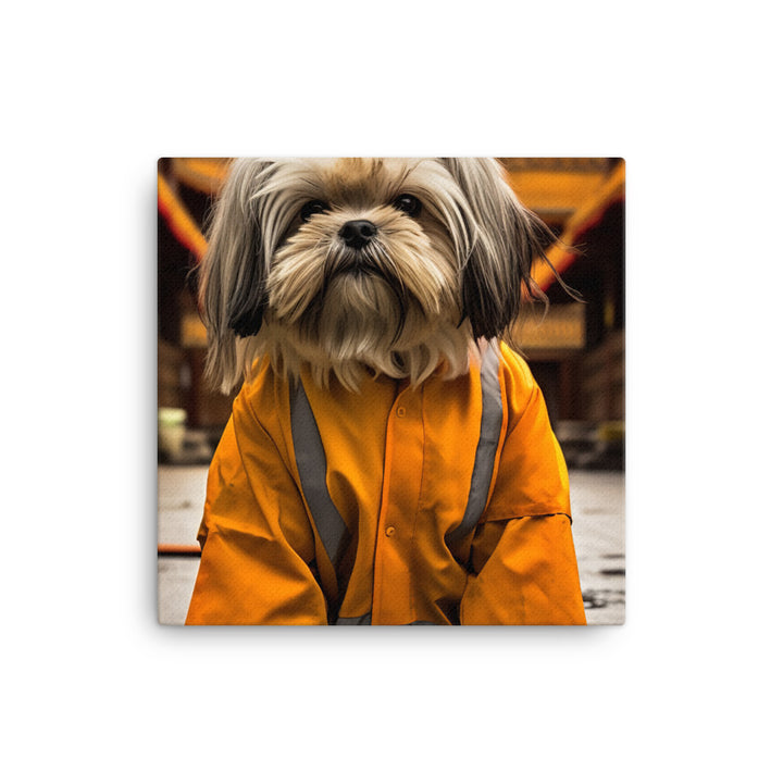 Lhasa Apso Janitor Canvas - PosterfyAI.com