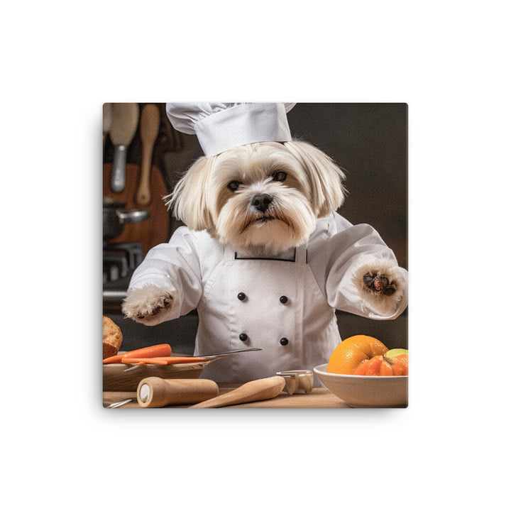 Lhasa Apso Chef Canvas - PosterfyAI.com