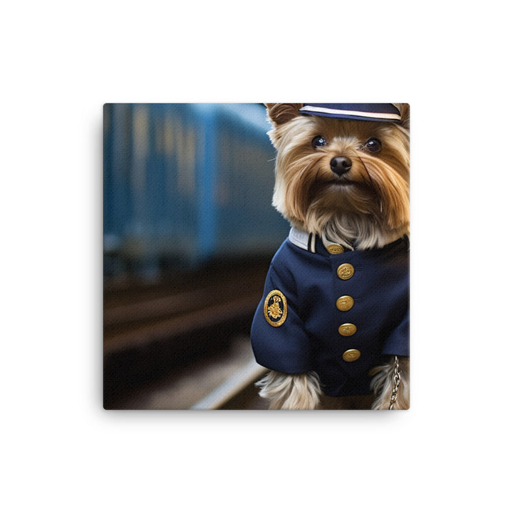 Yorkshire Terrier Transit Operator Canvas - PosterfyAI.com