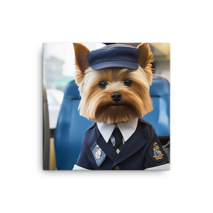 Yorkshire Terrier Transit Operator Canvas - PosterfyAI.com